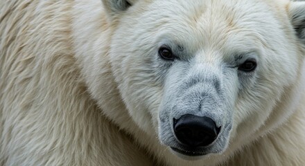 Fototapeta premium Majestic Polar Bear Close up Powerful Arctic Animal Portrait