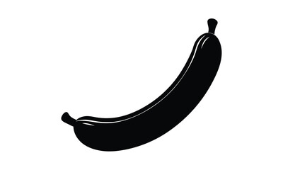 Black Banana Simple Fruit Icon