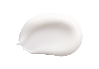 smear of cream texture on transparent background