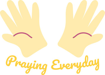Hands in Prayer illustration