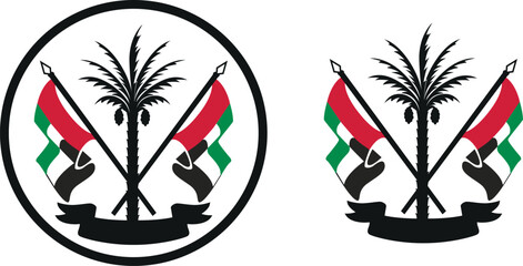 uae flag logo silhouette vector december dubai
