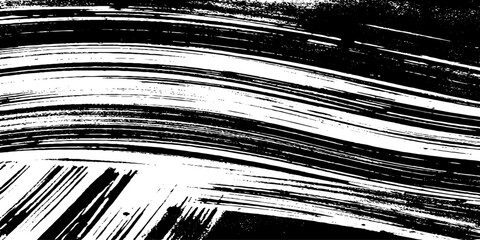 Analog touch material. The texture of the brush is black. Dark grainy texture on white background. Dust overlay textured. Grain noise particles. Rusted white effect. Grunge design elements. 