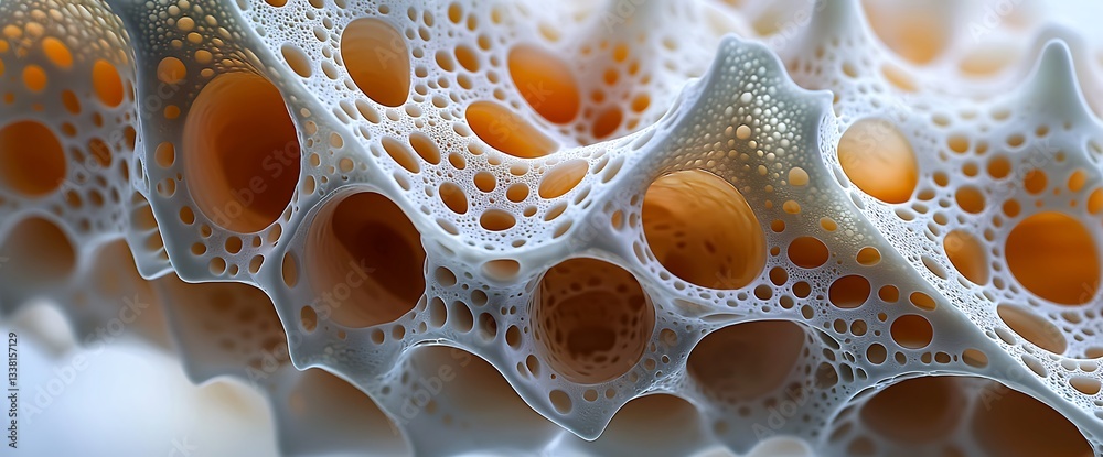 Poster abstract organic structure with porous texture