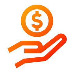 Payment Icon. Payment, Money, Receive, Cash, Coin, Income, Earnings, Funds, Revenue. Vector Icon Illustration