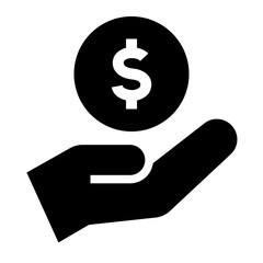 Payment Icon. Payment, Money, Receive, Cash, Coin, Income, Earnings, Funds, Revenue. Vector Icon Illustration