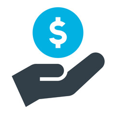 Payment Icon. Payment, Money, Receive, Cash, Coin, Income, Earnings, Funds, Revenue. Vector Icon Illustration