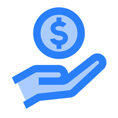 Fototapeta premium Payment Icon. Payment, Money, Receive, Cash, Coin, Income, Earnings, Funds, Revenue. Vector Icon Illustration