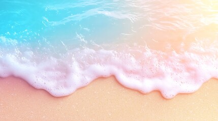 Fototapeta premium Abstract ocean wave texture beach photography serene environment close-up view