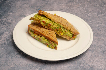 sandwich with cheese and vegetables