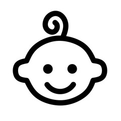 Fototapeta premium baby icon vector on white background