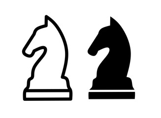 chess knight icon vector with trendy design. strategy icon