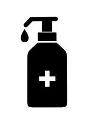 Hand sanitizer bottle icon vector with trendy design. antiseptic icon