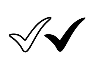 check mark icon vector with trendy design