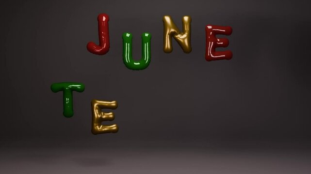 Juneteenth balloon text font red green orange yellow golden color black background wallpaper june month south america african event history racism human right juneteenth peace campaign happy moving 