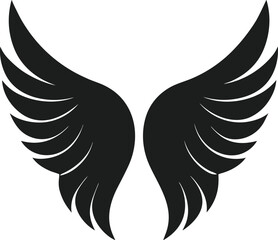 Elegant Angel Wings Vector Illustration - Perfect for Mother’s Day and Love-Themed Designs