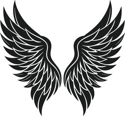 Intricate Angel Wings Vector Illustration - Symbol of Love, Protection, and Mother’s Day Tribute
