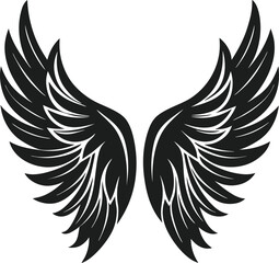 Elegant Angel Wings Vector Illustration - Perfect for Mother's Day, Love, and Spiritual Designs
