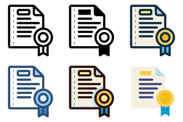 official document icon vector illustration