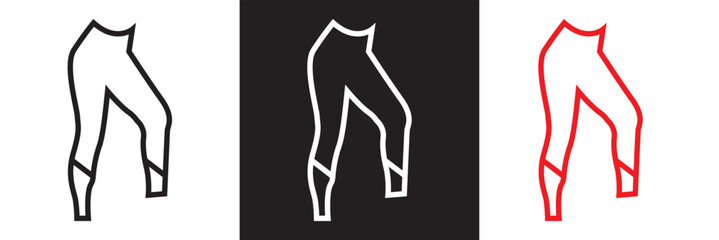 Fototapeta premium leggins icon . Vector illustration. isolated on white and black background. EPS 10