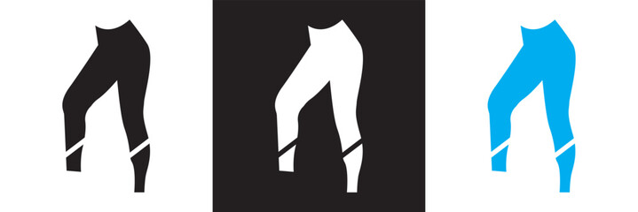 Fototapeta premium leggins icon . Vector illustration. isolated on white and black background. EPS 10