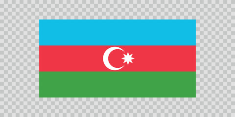 Flag of Azerbaijan. Azerbaijani national symbol in official colors. Template icon. Abstract vector background.