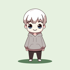 CHIBI BOY CHARACTER ANIME SIMPLE