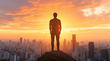 Fototapeta premium Achieving Life Goals: Dream Big, Plan, Execute with Focus and Persistence