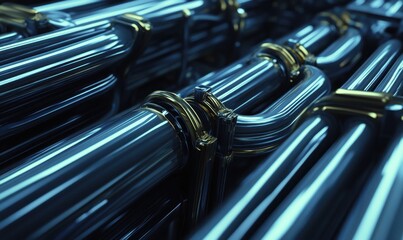 Industrial pipes network, abstract technology background