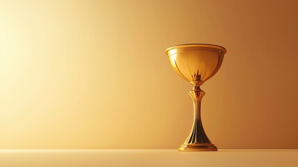 A golden chalice subtly outlined against a gradient background, evoking the Last Supper.