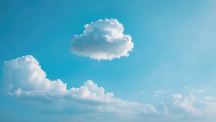 A solitary cloud in the sky. On a sunny summer day, a small fluffy cloud floats in the blue sky. The cloud takes the shape of the letter Z.