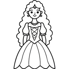 Enchanting Fairy Tale Princess Wearing a Majestic Dress
