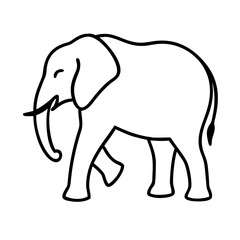 Fototapeta premium Elegant line art of an elephant, great for tattoos, illustrations, and designs.