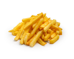 French fries, on a white background, isolated.