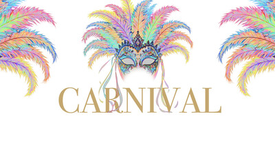 Obraz premium Carnival Graphic Banner Image with plain text
