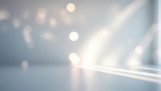 Fototapeta abstract blurred office background cleaned, with bokeh light for design as banner, presentation concept
