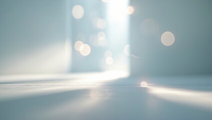 abstract blurred cleaning office background with bokeh light for use as banner, presentation concept
