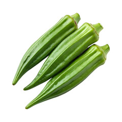 Fresh green okra pods, vibrant and healthy, perfect for cooking or garnishing dishes