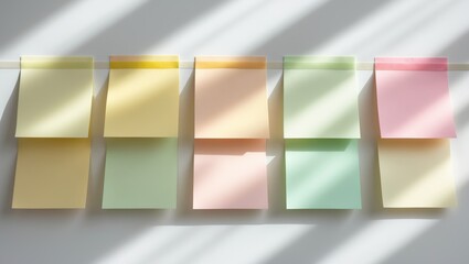 Obraz premium Collection of sticky notes featuring transparent tape