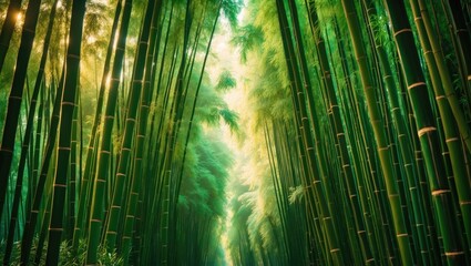 Fototapeta premium Lush bamboo forest.