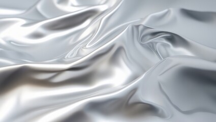 Obraz premium Silver foil metal glossy texture background used for wallpaper decoration element.