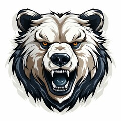 A bear with its mouth open and teeth bared