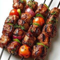 Grilled Meat and Vegetable Skewers
