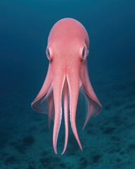 Underwater encounter pink octopus coral reef marine photography ocean depths close-up unique sea life