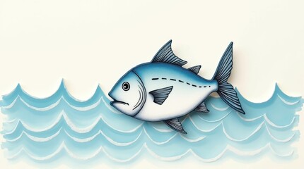 Happy fish sale transparent discount tags for your paper frame art underwater scene