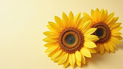 Obraz premium Happy sunflower tag sale with transparent frame discounted paper deals bright nature background