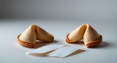 Chinese Fortune Cookies with empty paper for prediction message