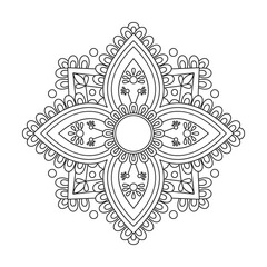 Echoes of Eternity Mandala Coloring Book Page