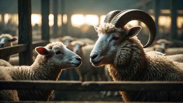 Sheep in markets for animals to prepare sacrifices.