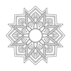 Tranquility Bloom Mandala Coloring Book Page