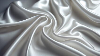 Fototapeta premium Elegant smooth white silk or satin texture can serve as a background. Luxurious design backdrop.